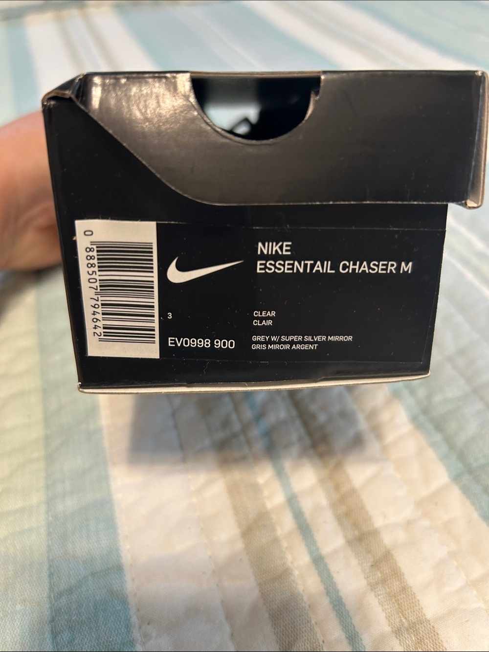 Nike grey with super silver mirror lenses Essentail Chaser M